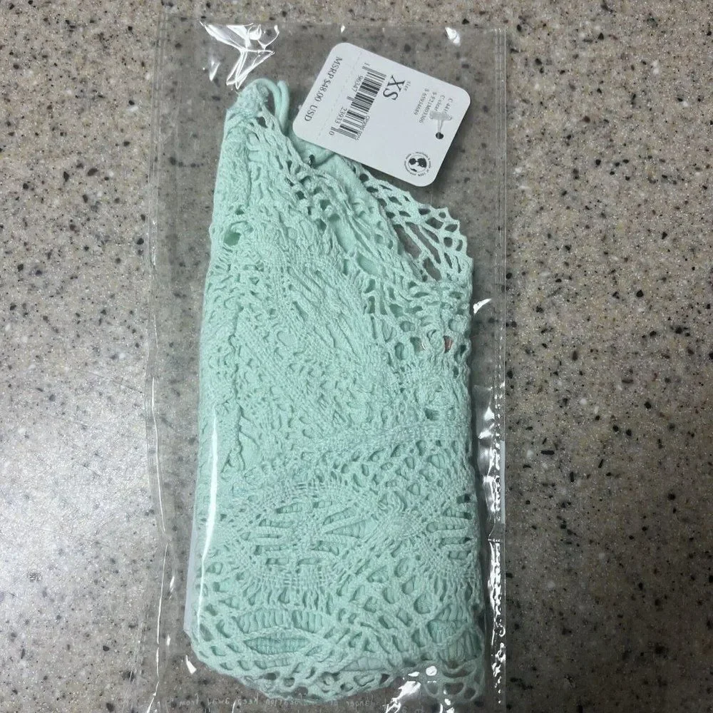 Free People Mariana Bralette Clear Sky Seafoam Green Size‎ XS NWT FP